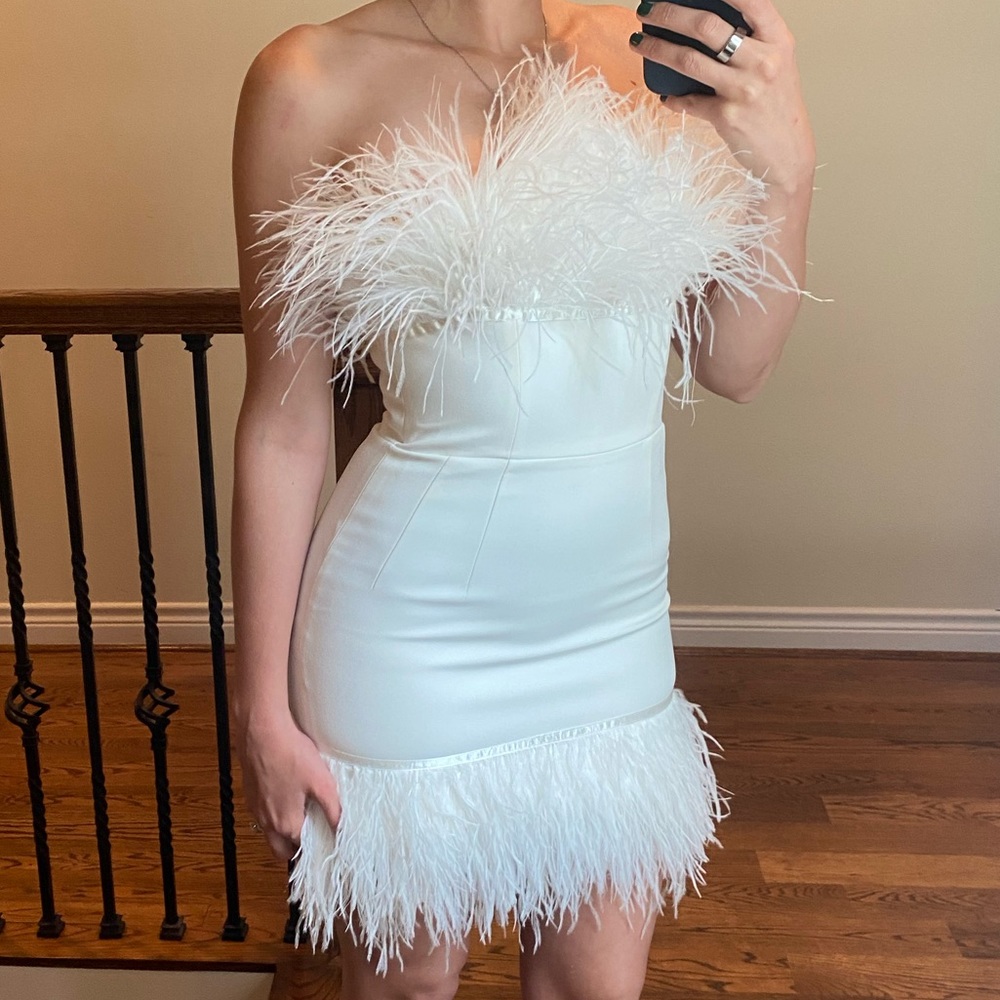Bronx & Banco Revolve Feather dress
